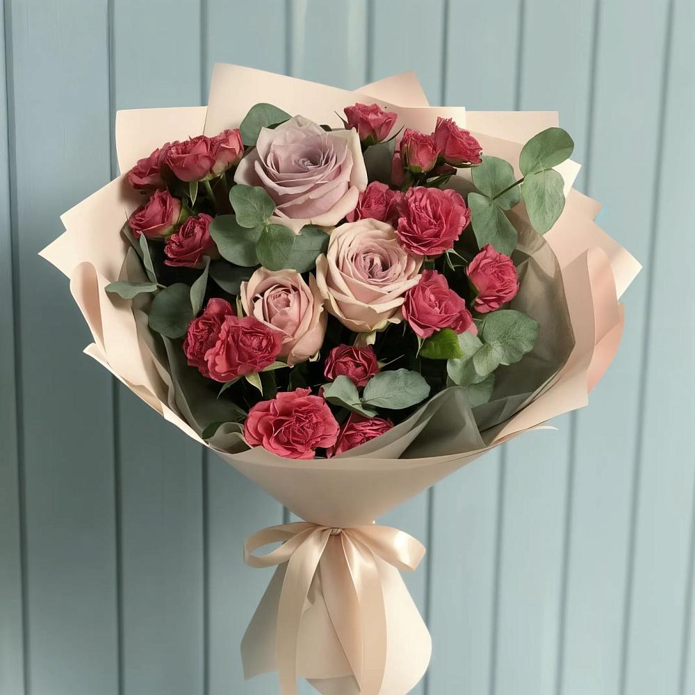 Букет цветов из: Гвоздики и Розы в Орда