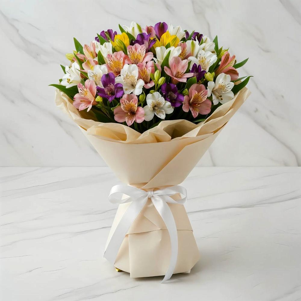 Букет цветов из: Альстромерии в Орда