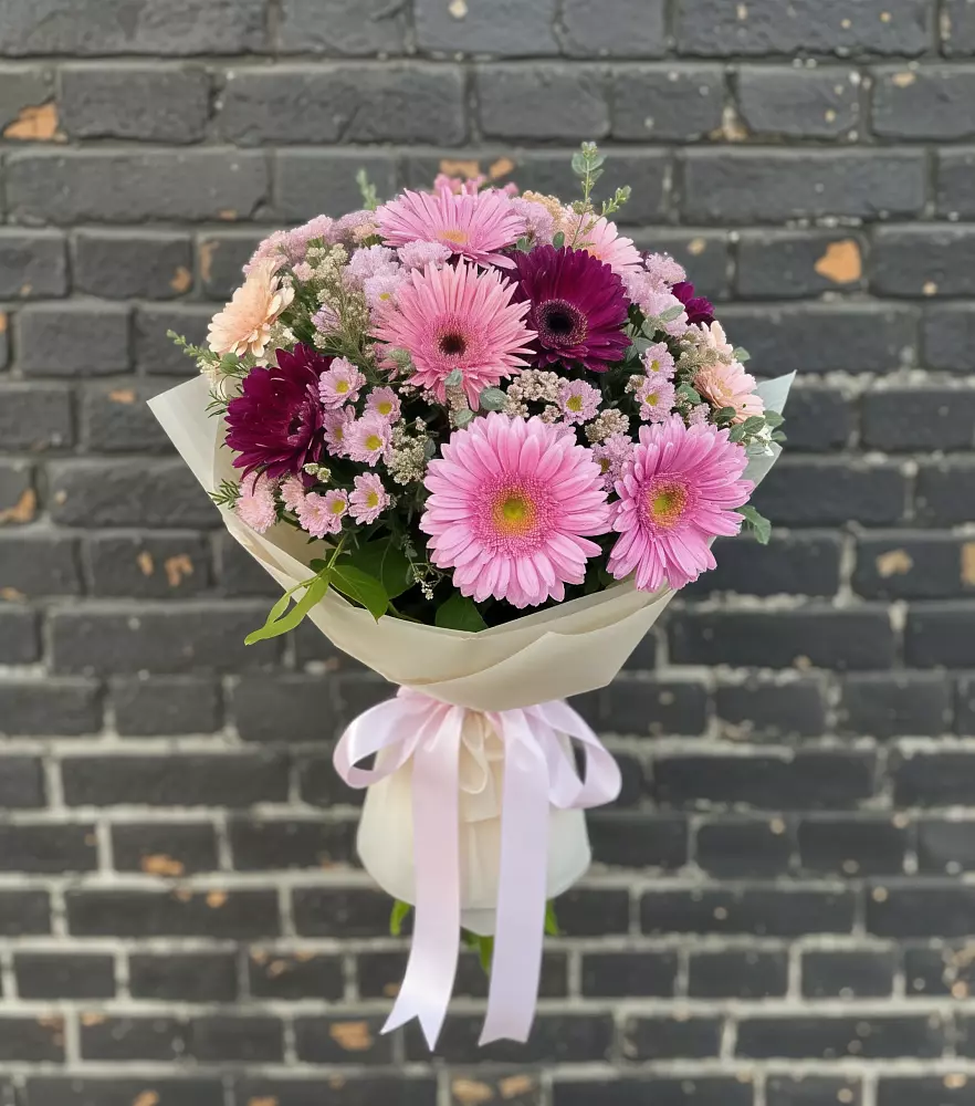 Букет цветов из: Герберы и Хризантемы в Орда