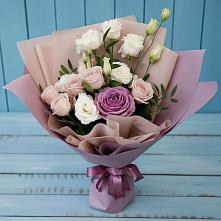 Букет цветов из:  Розы и Лизиантусы в Орда