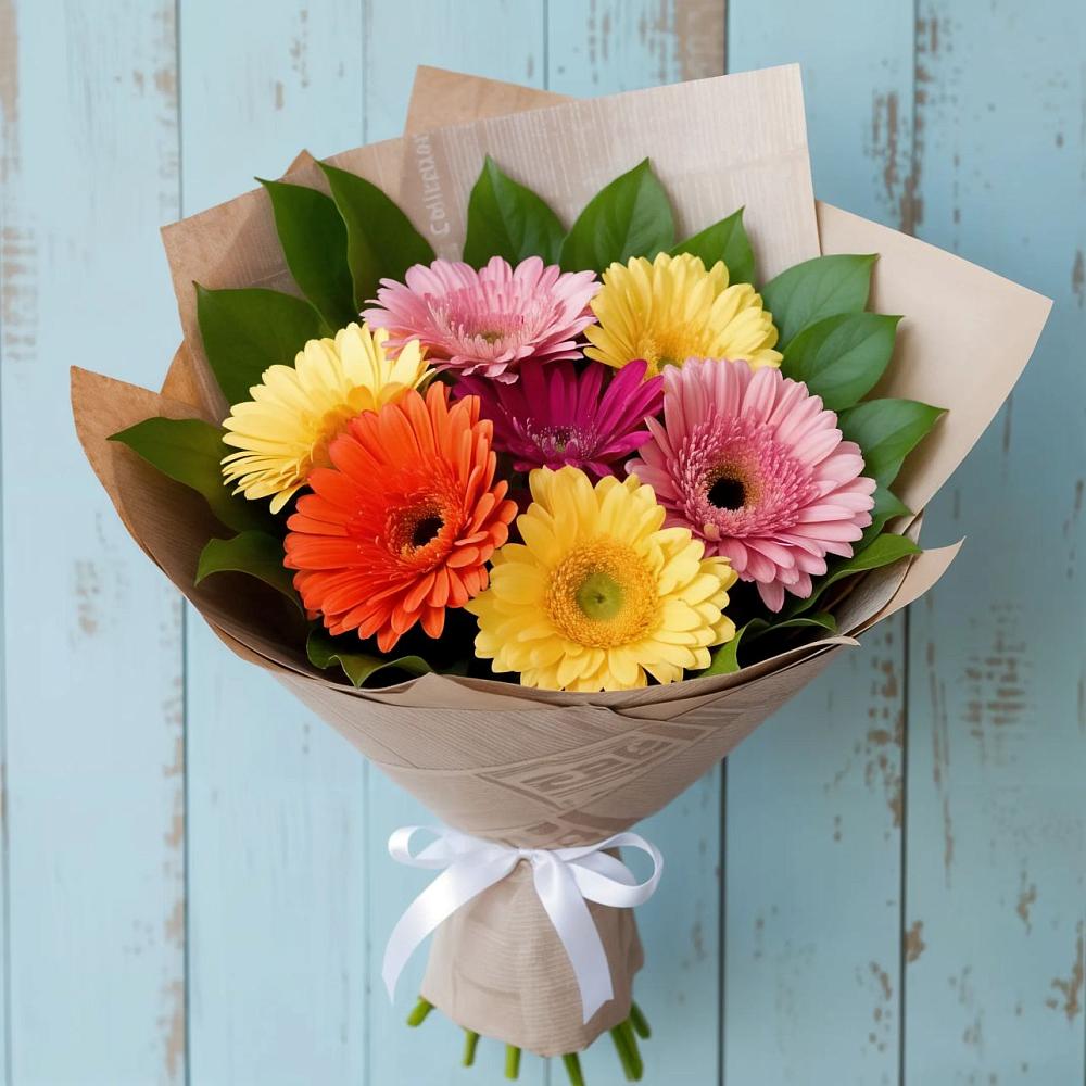 Букет цветов из: Герберы в Орда