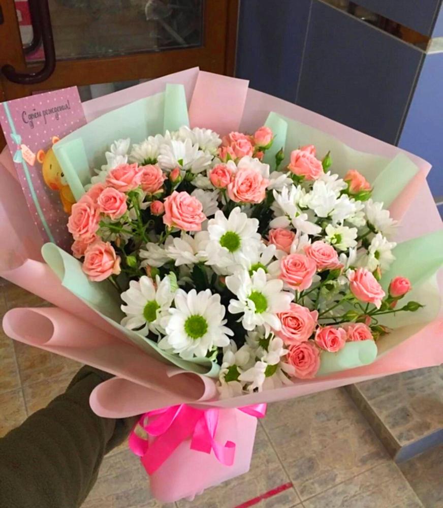 Букет цветов из: Розы и Хризантемы в Орда