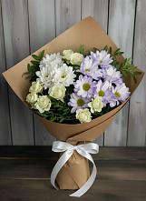 Букет цветов из:  Хризантемы и Розы в Орда