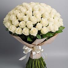 Букет 101 беля роза Белоснежка в Орда