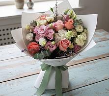 Букет цветов из:  Розы, Лизиантусы и Гвоздики в Орда