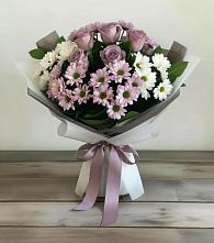 Букет цветов из:  Хризантемы и Розы в Орда