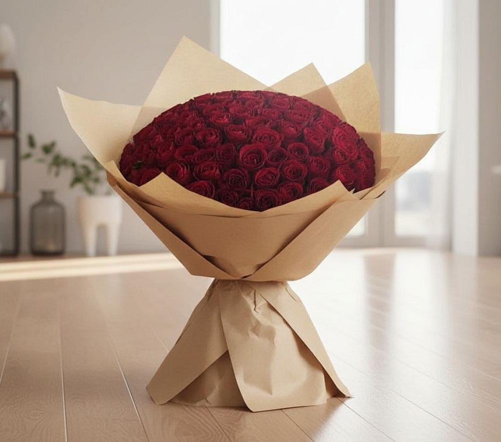 Букет 101 Красная роза в Орда