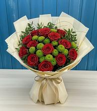 Букет цветов из:  Розы и Хризантемы в Орда