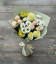 Букет цветов из:  Альстромерии, Розы и Хризантемы в Орда