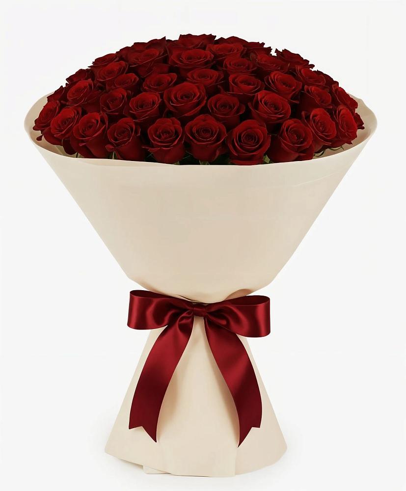 Букет 101 Бордовая роза Блэк Бакарра в Орда