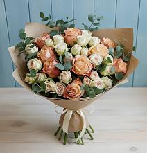 Букет цветов из:  Альстромерии и Розы в Орда