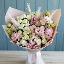 Букет цветов из:  Альстромерии и Розы в Орда